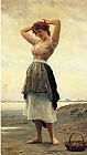 Eugene de Blaas On the Beach painting